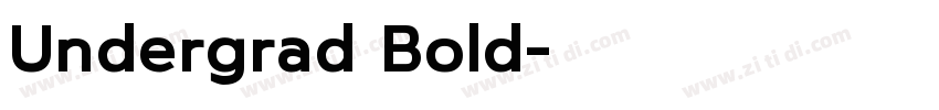 Undergrad Bold字体转换